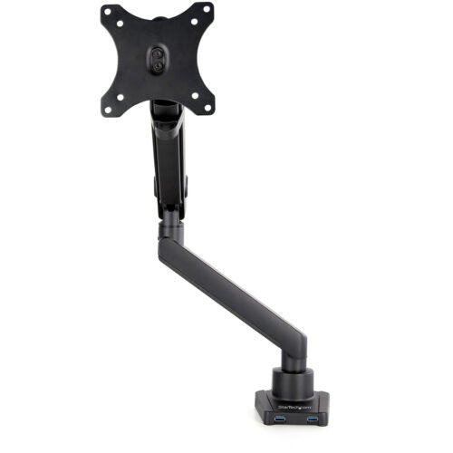 StarTech.com Desk Mount Monitor Arm with 2x USB 3.0 ports, Slim Full Motion Single Monitor Mount, up to 34" (17.6lb/8kg) VESA D - Image 2