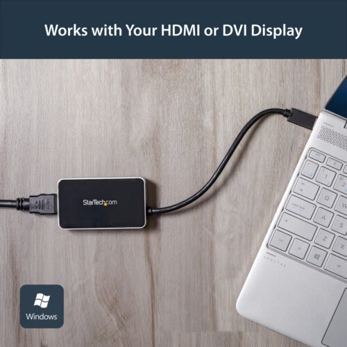 StarTech.com USB 3.0 to HDMI Adapter w/ 1x USB, USB to HDMI Monitor Converter for Windows (no support for macOS/ChromeOS/Linux) - Image 8