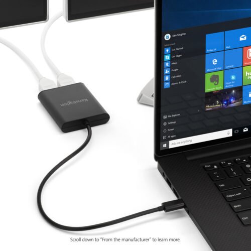 Kensington USB-C to Dual DisplayPort 1.2 Video Adapter - Image 5