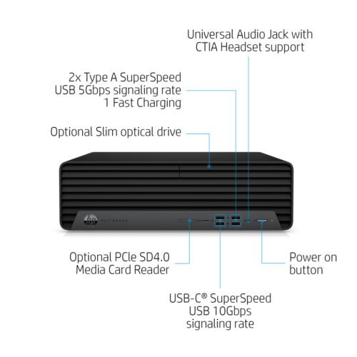 HP EliteDesk 800 G6 Intel® Core™ i5 i5-10500 16 GB DDR4-SDRAM 256 GB SSD Windows 10 Pro SFF PC Black - Image 9