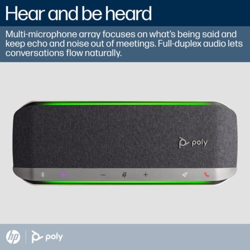 POLY Sync 40+ Microsoft Teams Certified USB-A USB-C Speakerphone +BT700 USB-A Adapter - Image 3