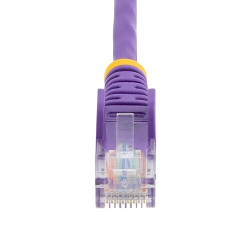 StarTech.com Cat5e Ethernet Patch Cable with Snagless RJ45 Connectors - 10 m, Purple - Image 3