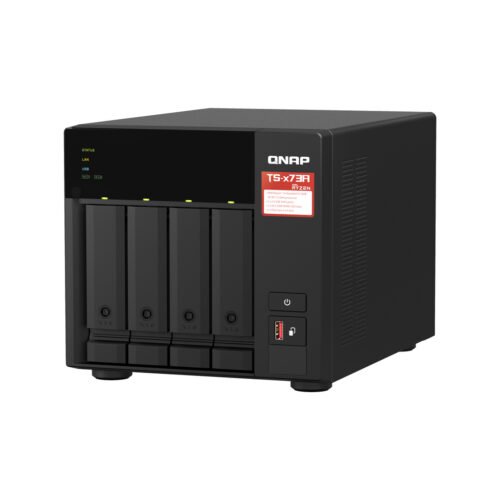 QNAP TS-473A NAS Tower Ryzen Embedded V1500B 8 GB DDR4 0 TB QNAP Turbo System Black - Image 4