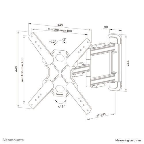 Neomounts WL40S-850BL14 TV mount wall 32-65" - full motion - fast installation - Image 20