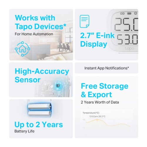 TP-Link Tapo Smart Temperature & Humidity Monitor - Image 3