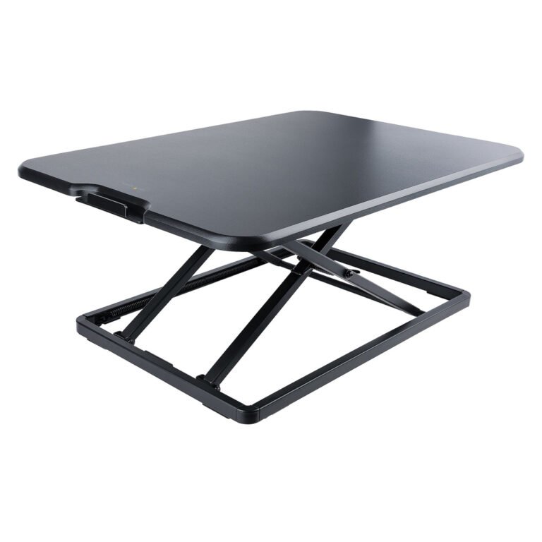 StarTech.com Standing Desk Converter for Laptop - Up to 8kg/17.6lb - Height Adjustable Laptop Riser - Table-Top Stand-Up Desk C