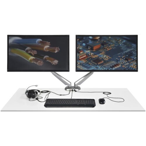 StarTech.com Desk Mount Dual Monitor Arm with USB & Audio - Desk Clamp VESA Mount for up to 32 inch Displays - 2x USB, 2x 3.5mm - Image 14