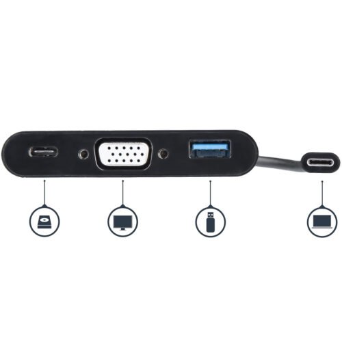 StarTech.com USB-C VGA Multiport Adapter - USB 3.0 Port - 60W PD - Image 7