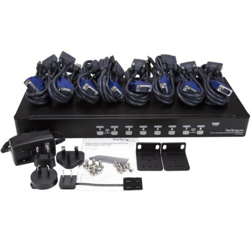 StarTech.com 8 Port 1U Rackmount USB KVM Switch Kit with OSD and Cables - Image 4