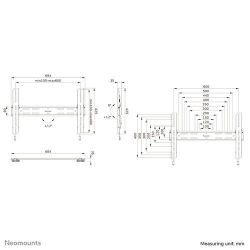 Neomounts WL35S-850BL16 TV mount wall 42-86" - tiltable - lockable - fast installation - Image 20