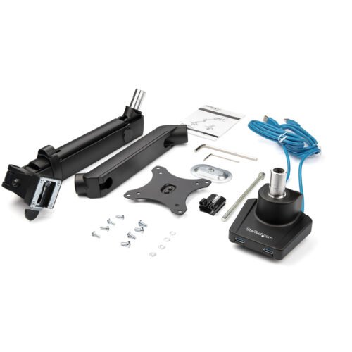 StarTech.com Desk Mount Monitor Arm with 2x USB 3.0 ports, Slim Full Motion Single Monitor Mount, up to 34" (17.6lb/8kg) VESA D - Image 6