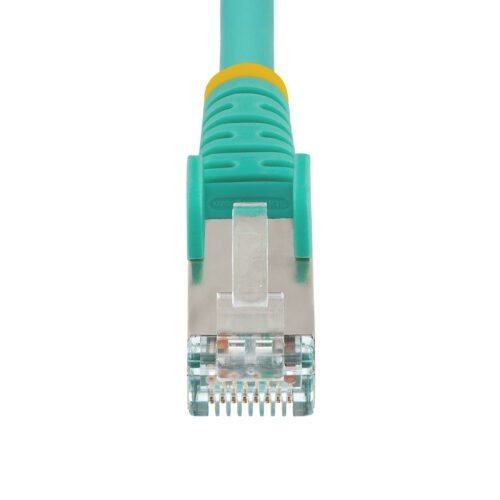 StarTech.com 5m CAT6a Ethernet Cable - Aqua - Low Smoke Zero Halogen (LSZH) - 10GbE 500MHz 100W PoE++ Snagless RJ-45 w/Strain R - Image 4
