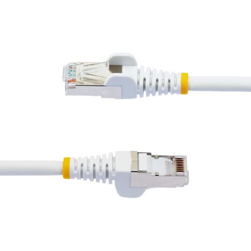 StarTech.com 2m CAT6a Ethernet Cable - White - Low Smoke Zero Halogen (LSZH) - 10GbE 500MHz 100W PoE++ Snagless RJ-45 w/Strain - Image 3