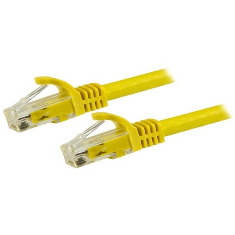 StarTech.com 15m CAT6 Ethernet Cable - Yellow CAT 6 Gigabit Ethernet Wire -650MHz 100W PoE RJ45 UTP Network/Patch Cord Snagless