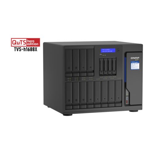 QNAP TVS-h1688X NAS Tower Intel® Xeon® W-1250 32 GB DDR4 0 TB QuTS hero Black - Image 6
