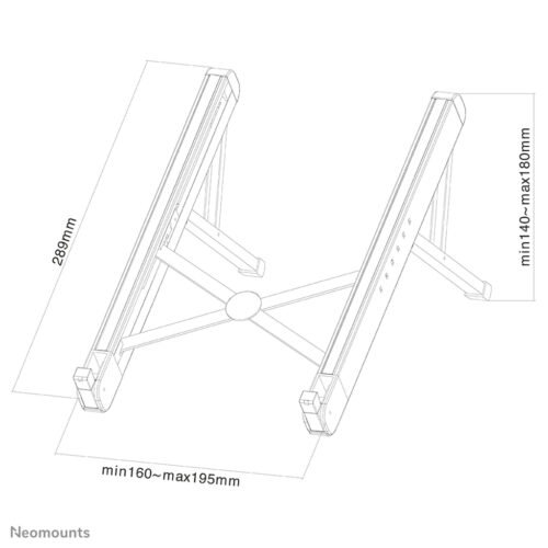 Neomounts NSLS010 Laptop stand 11-17" - foldable - compact - universal - Image 8