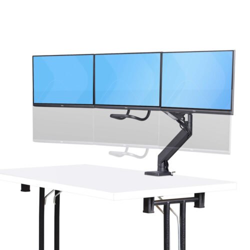 StarTech.com Crossbar Triple Monitor Desk Mount For Up To Three 27in Screens, VESA 75x75/100x100, Tool-Less Arm Adjustments, C- - Image 11