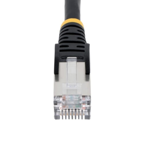 StarTech.com 2m CAT6a Ethernet Cable - Black - Low Smoke Zero Halogen (LSZH) - 10GbE 500MHz 100W PoE++ Snagless RJ-45 w/Strain - Image 4