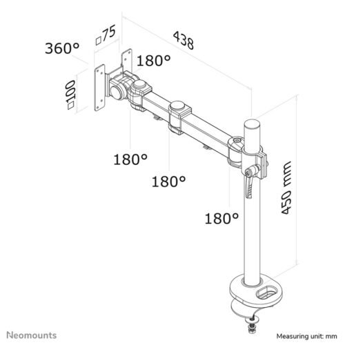 Neomounts FPMA-D960G Monitor arm 10-30" - Image 6