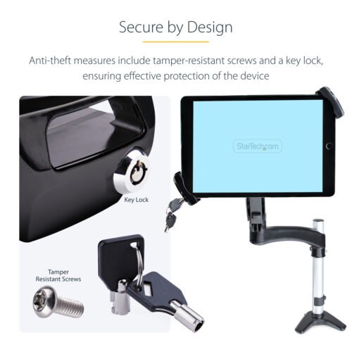 StarTech.com VESA Mount Adapter for Tablets 7.9 to 12.5in - Up to 2kg (4.4lb) - 75x75/100x100 VESA Patterns - Universal Anti-Th - Image 14