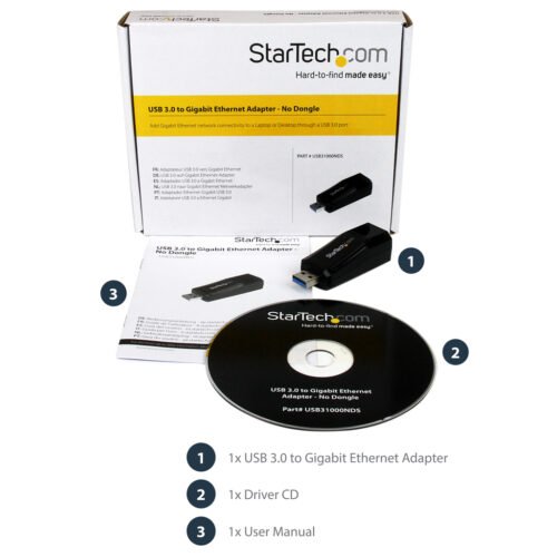 StarTech.com USB 3.0 to Gigabit Ethernet NIC Network Adapter – 10/100/1000 Mbps - Image 10