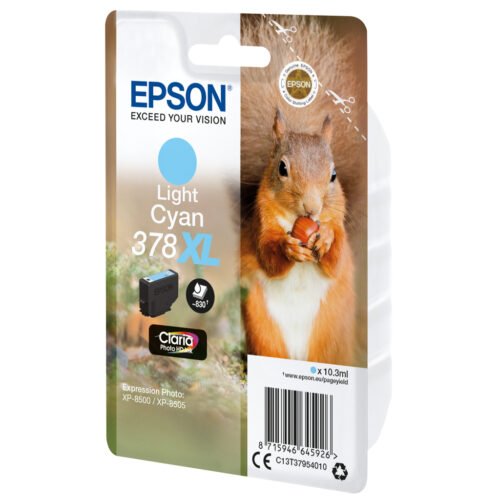 Epson Squirrel Singlepack Light Cyan 378XL Claria Photo HD Ink - Image 2