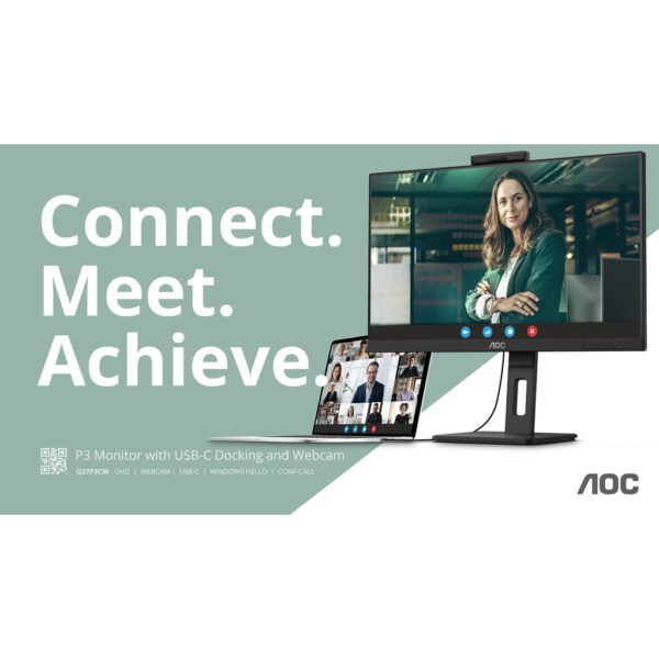 AOC Q27P3CW computer monitor 68.6 cm (27") 2560 x 1440 pixels Quad HD LED Black - Image 17