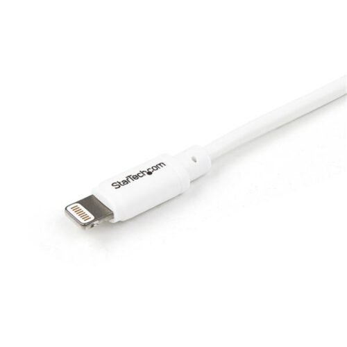 StarTech.com Dual-Port Car Charger - USB with Built-in Lightning Cable - White - Image 2