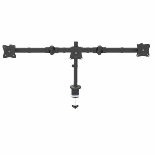 StarTech.com Desk Mount Triple Monitor Arm - Ergonomic VESA 3 Monitor Mount up to 27" - Articulating & Height Adjustable Pole M
