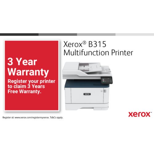 Xerox B315 A4 40ppm Wireless Duplex Copy/Print/Scan/Fax PS3 PCL5e/6 2 Trays 350 Sheets UK - Image 19