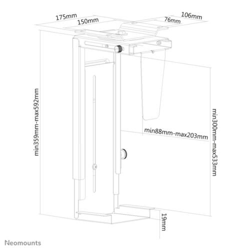 Neomounts NM-CPU100BLACK CPU holder - rotatable - max 10 kg - universal - Image 22