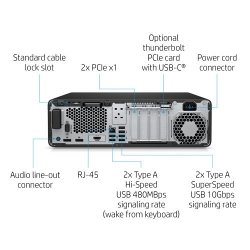HP EliteDesk 800 G6 Intel® Core™ i5 i5-10500 16 GB DDR4-SDRAM 256 GB SSD Windows 10 Pro SFF PC Black - Image 17