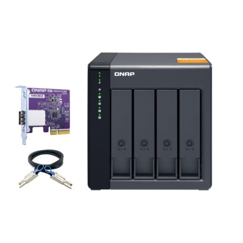 QNAP TL-D400S storage drive enclosure HDD/SSD enclosure Black, Grey 2.5/3.5" - Image 2