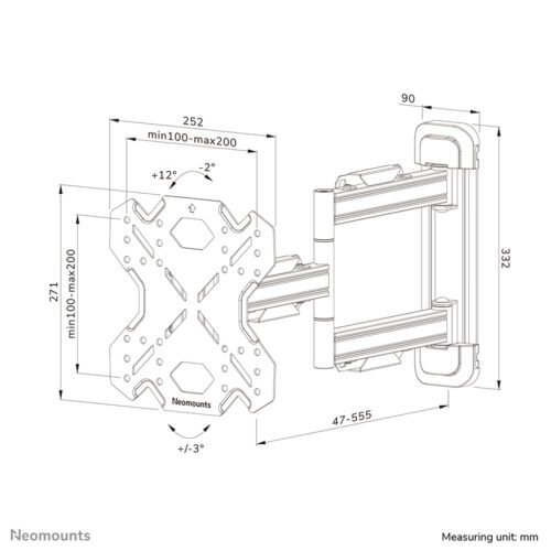 Neomounts WL40S-850BL12 TV mount wall 32-55" - full motion - fast installation - Image 20