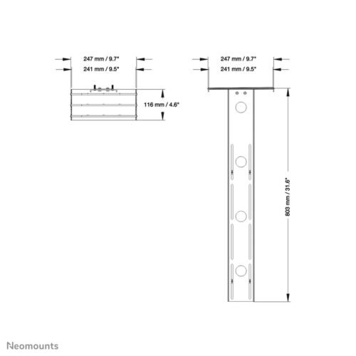 Neomounts PLASMA-M2500CAMSHLF2 Camera shelf 65-86" - Image 2