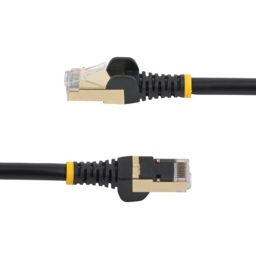 StarTech.com 1m CAT6a Ethernet Cable - 10 Gigabit Shielded Snagless RJ45 100W PoE Patch Cord - 10GbE STP Network Cable w/Strain - Image 2