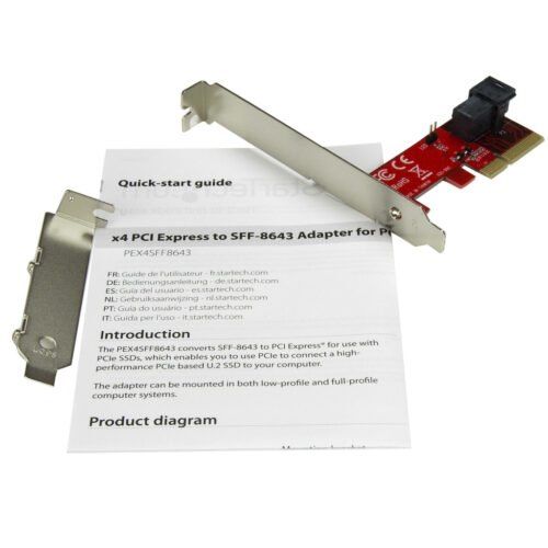 StarTech.com x4 PCI Express to SFF-8643 Adapter for PCIe NVMe U.2 SSD - Image 10