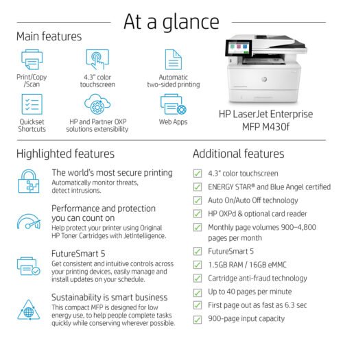 HP LaserJet Enterprise MFP M430f - Image 9