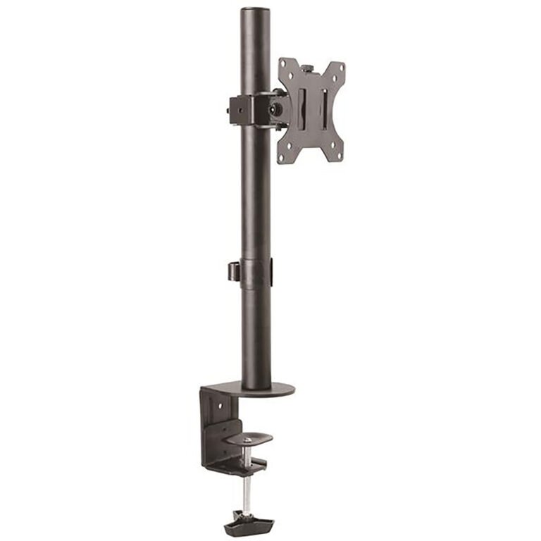 StarTech.com Single Monitor Desk Mount - Single Screen Heavy Duty Pole Mount for up to 8kg VESA Compatible Displays - Ergonomic
