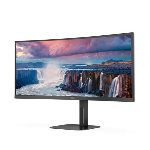AOC V5 CU34V5C/BK LED display 86.4 cm (34") 3440 x 1440 pixels Wide Quad HD Black - Image 5