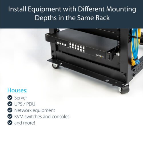 StarTech.com Rail Depth Adapter Kit for Server Racks - 1U - Image 3