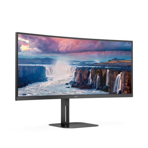 AOC V5 CU34V5C/BK LED display 86.4 cm (34") 3440 x 1440 pixels Wide Quad HD Black - Image 6