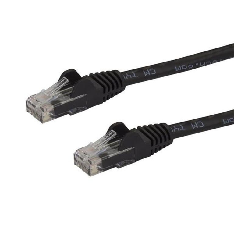StarTech.com 5m CAT6 Ethernet Cable - Black CAT 6 Gigabit Ethernet Wire -650MHz 100W PoE RJ45 UTP Network/Patch Cord Snagless w