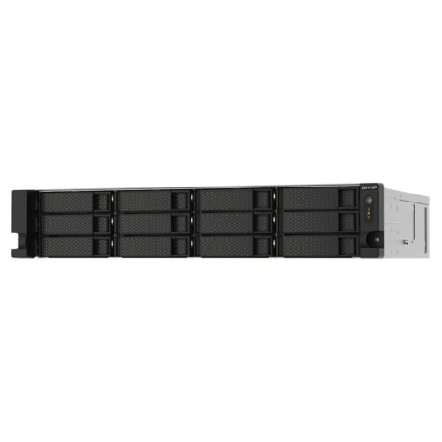 QNAP TS-1273AU-RP-8G NAS/storage server Rack (2U) Ryzen Embedded V1500B 8 GB DDR4 0 TB QNAP QTS Aluminium, Black - Image 2