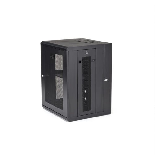 StarTech.com 4-Post 15U Wall Mount Network Cabinet with 1U Shelf, 19" Hinged Wall-Mounted Server Rack for Data / AV / Electroni - Image 3
