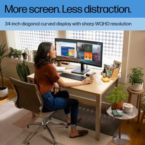 HP P34hc G4 WQHD USB-C Curved Monitor - P34hc - Image 6