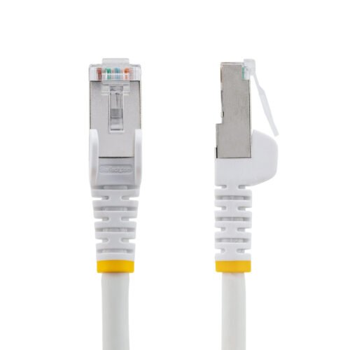 StarTech.com 2m CAT6a Ethernet Cable - White - Low Smoke Zero Halogen (LSZH) - 10GbE 500MHz 100W PoE++ Snagless RJ-45 w/Strain - Image 2