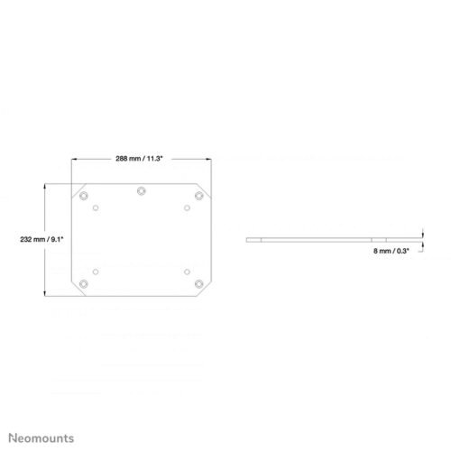 Neomounts PLASMA-M2SFPLATE Floor plate - bolt-down - Image 2
