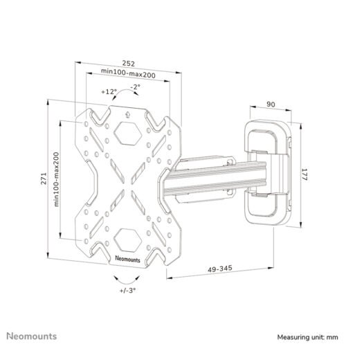 Neomounts WL40S-840BL12 TV mount wall 32-55" - full motion - fast installation - Image 20
