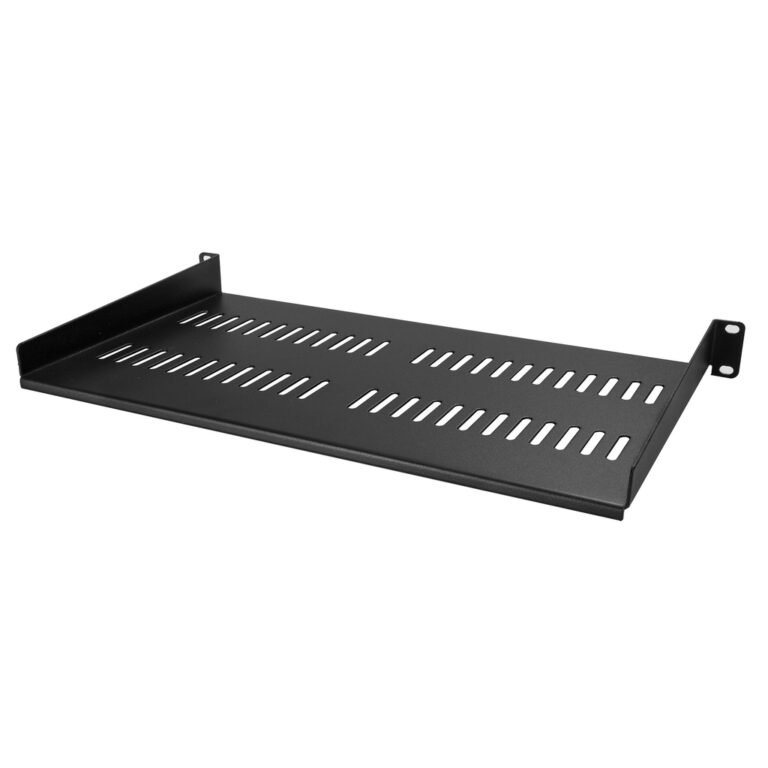 StarTech.com 1U Server Rack Shelf - Universal Vented Rack Mount Cantilever Tray for 19" Network Equipment Rack & Cabinet - Heav